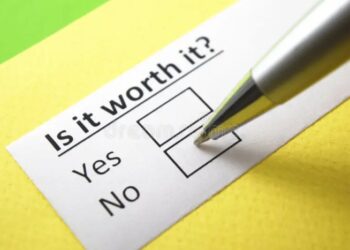 Is it worth it? Yes or no stock image. Image of amount - 241690057